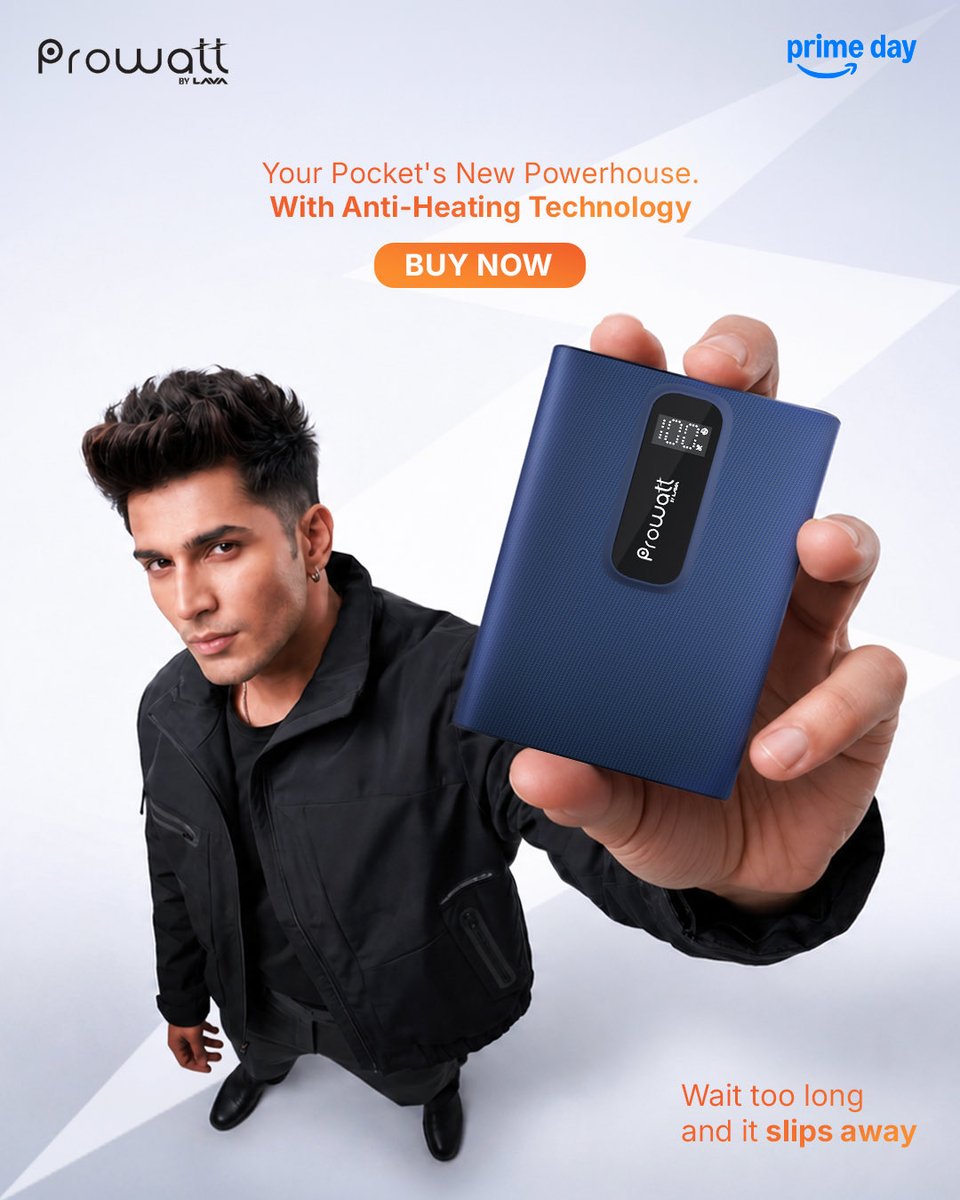 ProZone_In's tweet photo. Power is in the Air.

And so are the Prime Day deals.
Get the ProWatt Air at a special price - LIVE NOW.
https://t.co/L3kL40TTla

#powerbank #newproduct #compact #launch https://t.co/ZtoAkFqLOy
