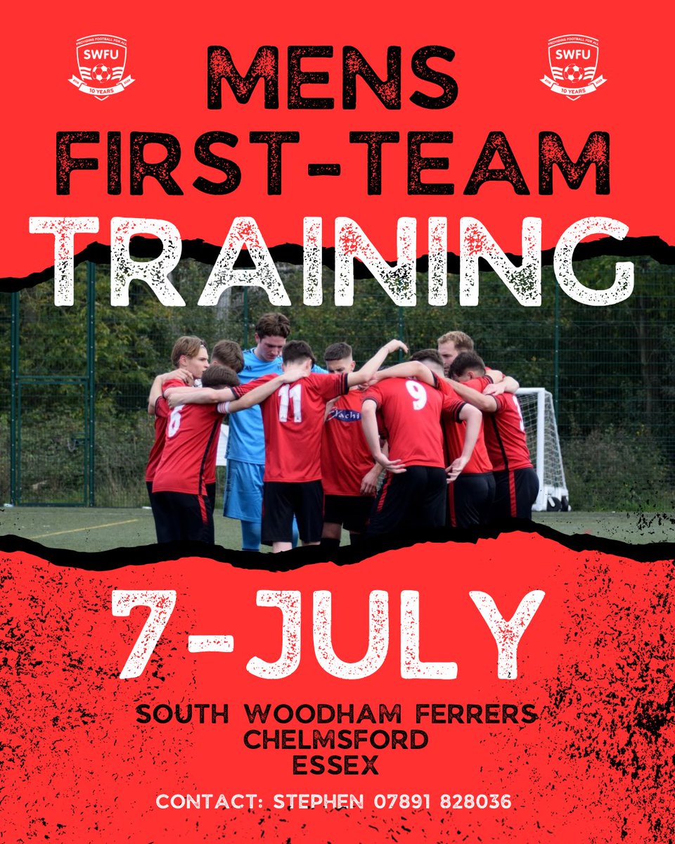 SWFU_official's tweet photo. It all starts next week.

Our Men’s First Team return for pre-season training as preparations begin for the new campaign.

Interested in joining us? Get in touch. 

#SWFU #SquadBooster https://t.co/E7WW7pkIFp