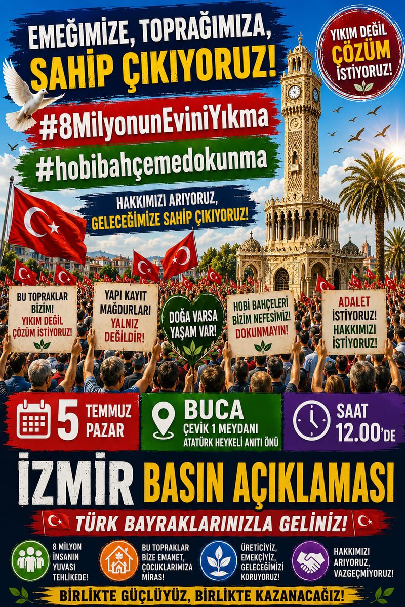 MDemirzo's tweet photo. @izmirgibiyiz Sayin @murat_kurum Bakanim 
Milyonlarca insanın geleceğini ilgilendiren bu konuda siyasi ayrım değil, ortak akıl kazanmalıdır.
YUVALARIMIZI YIKTIRTMAYIN 

#8MilyonunEviniYıkma https://t.co/WAeqH5nU9k