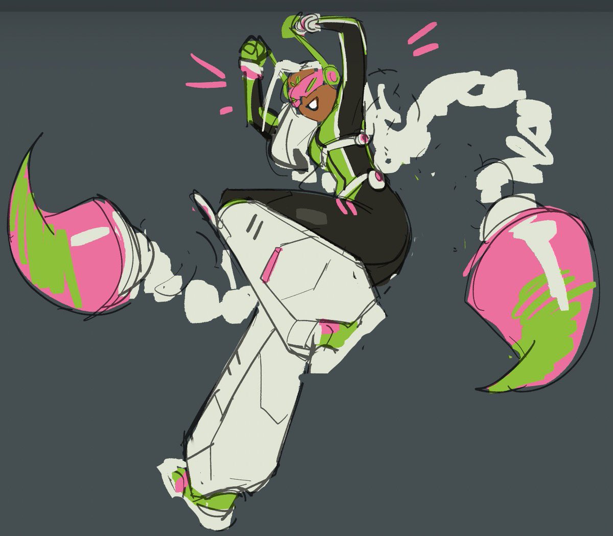 hao0047's tweet photo. pink and green is the best colour combo ever ever ever #overwatch https://t.co/TASg0uTbQM