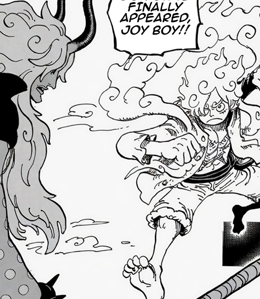 WONPE4CE's tweet photo. Luffy is doing iconic Thunder God Fajin pose. https://t.co/cY83bk7G17