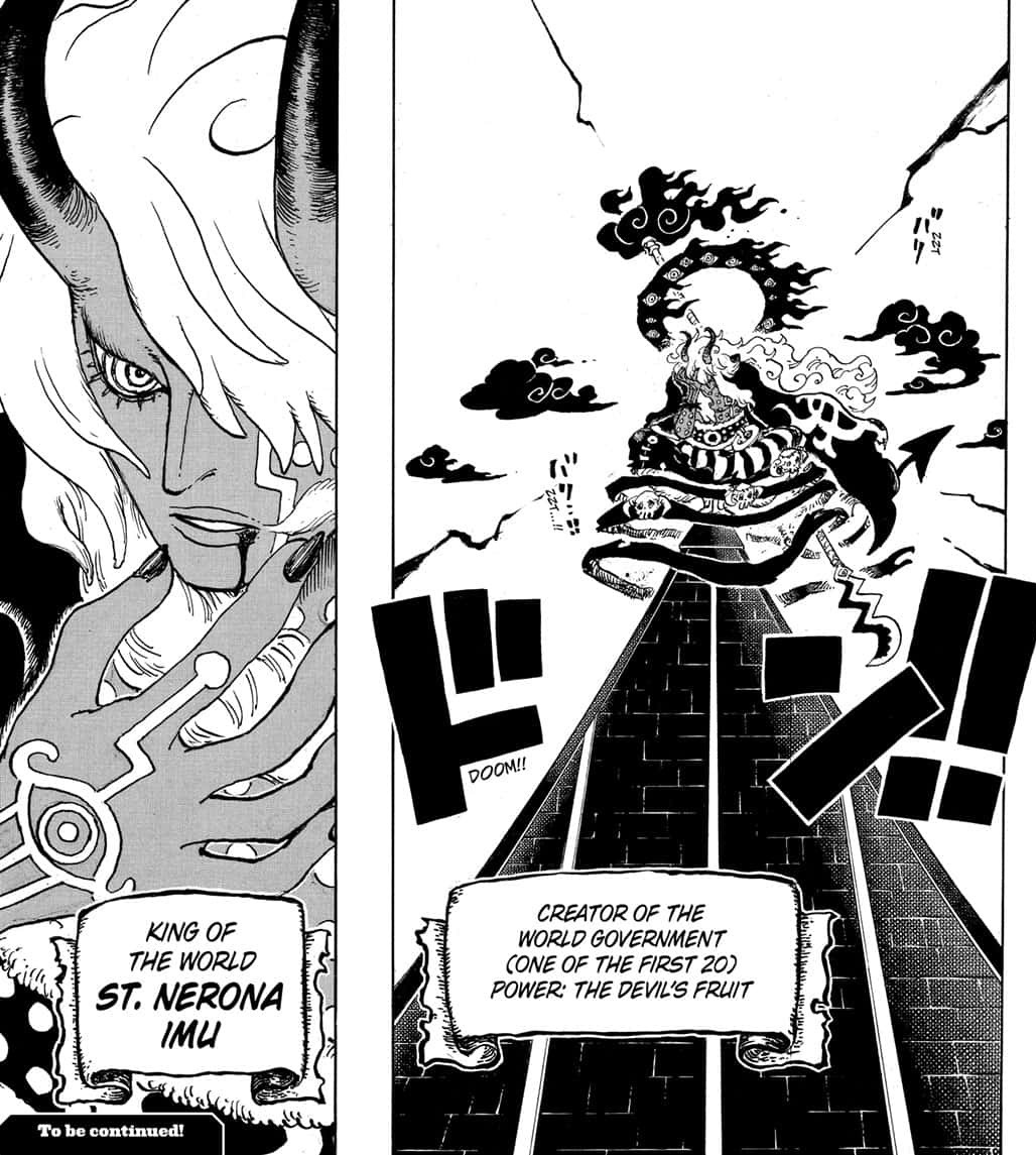 PokemanZ0N6's tweet photo. the latest one piece volume ends with this panel 

What a fucking cliffhanger wow https://t.co/GoN91tOqWH