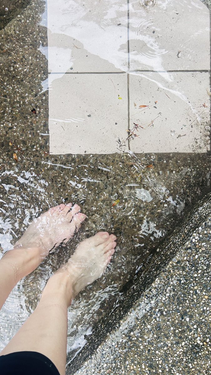 mimi_sc__'s tweet photo. 雨下太大了 排水孔堵住了
屁孩如我 還是忍不住去踩水 https://t.co/jsos8I9gKP
