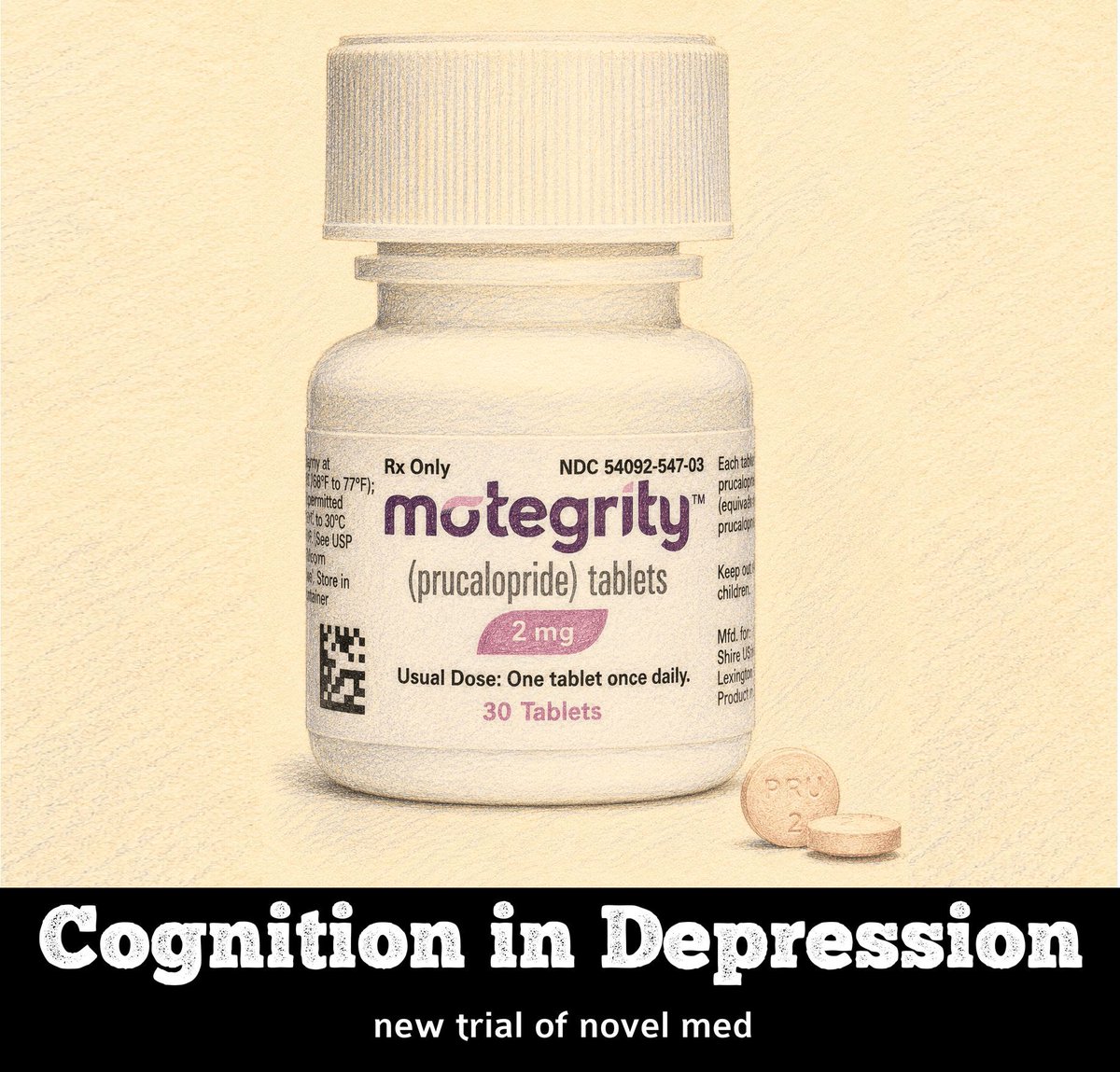 chrisaikenmd's tweet photo. Prucalopride (Motegrity) is a gut motility drug approved for chronic constipation that also stimulates serotonin-4 receptors in the brain

In this small RCT, it improved cognition in remitted depression. A start, but more data needed:
https://t.co/RD5RNYfzJ3 https://t.co/U1Gt0Fp7LU