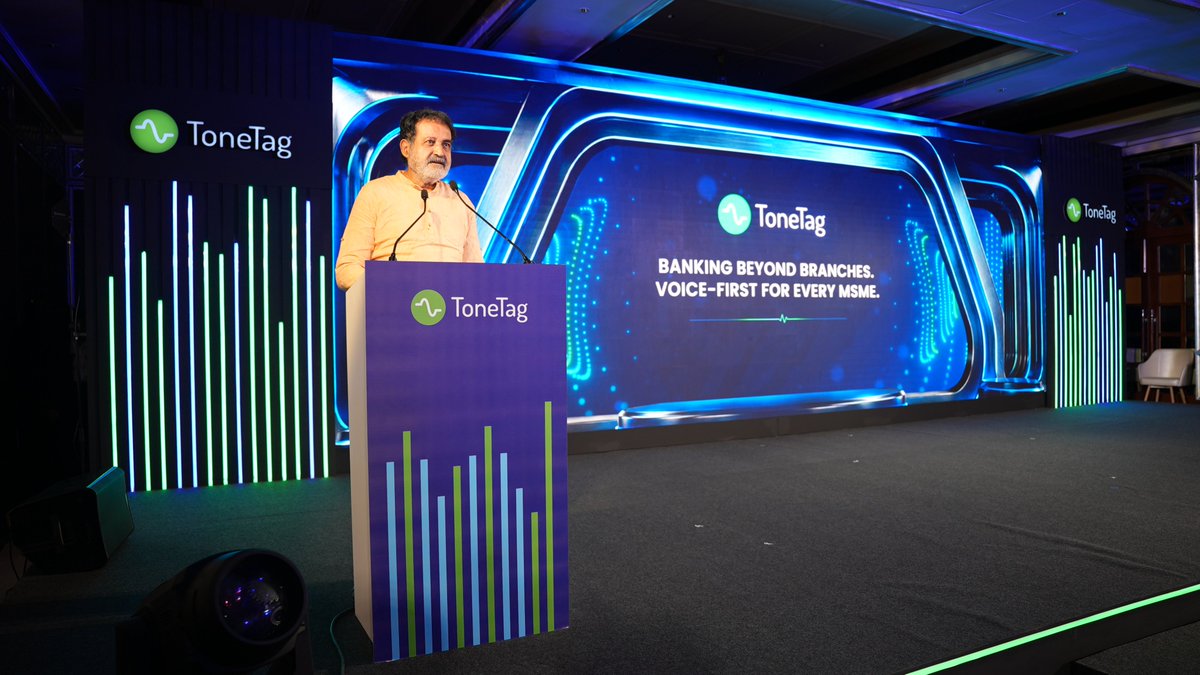 tonetag's tweet photo. Few people have watched India's technology story unfold as closely as Shri Mohandas Pai - as CFO, he played a pivotal role in scaling Infosys and today, through Aarin Capital, he continues to back the next wave of India's deep-tech innovation..

His presence at today's eKosha launch in Bengaluru wasn't just ceremonial - it was a marker. Because eKosha represents the kind of innovation Mr. Pai has spent decades championing: technology built in India, for India's scale, solving real problems at the grassroots.

It's a reminder that some of India's most meaningful tech breakthroughs aren't happening in isolation - they're being built, backed, and championed by leaders who've seen this journey from the very beginning.

#eKosha #VoiceAtTheCounter #ToneTag #MerchantBanking #BankingInnovation #VoiceBanking #MSME