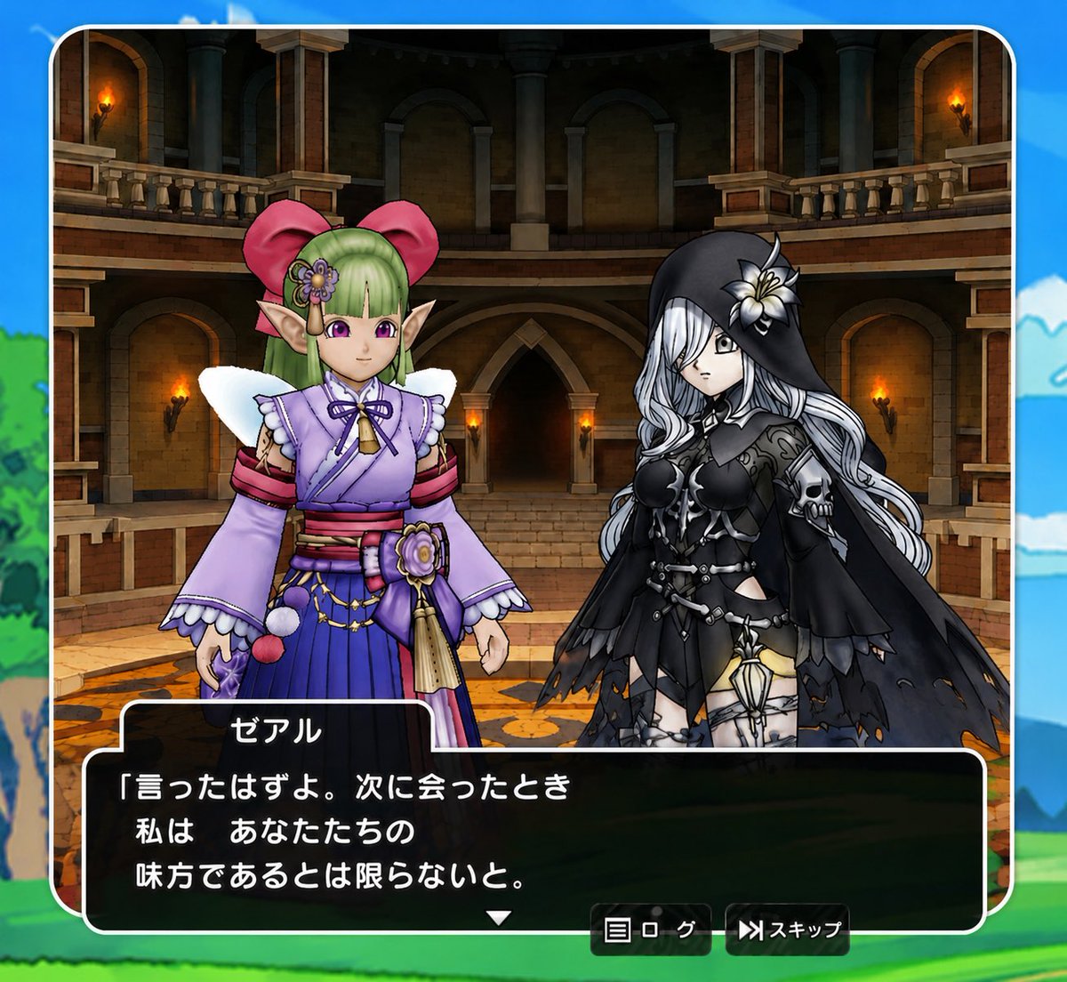 dog_10's tweet photo. ウォークのストーリーやイベントの会話シーンにも、「じぶん」キャラがいた方が良くないですか？🤔　ウォークのストーリーはホント面白いと思ってるんで、更に感情移入できそう‥

（画像は作成画像です。

#ドラクエウォーク https://t.co/B3epGr0pna