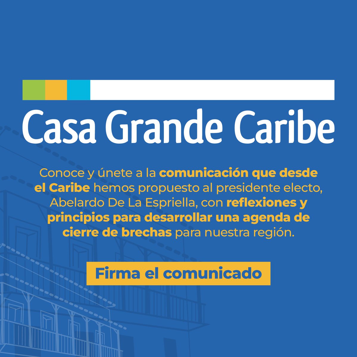 jaime_bonet's tweet photo. Ayer un grupo de ciudadanos del Caribe firmamos una carta al presidente electo @ABDELAESPRIELLA planteando una agenda de largo plazo para el cierre de brechas de nuestra región. Los interesados en leer y firmar la carta pueden hacerlo en  este enlace 👉🏾 https://t.co/0XbtEC9L0r https://t.co/7l26xLh0aO