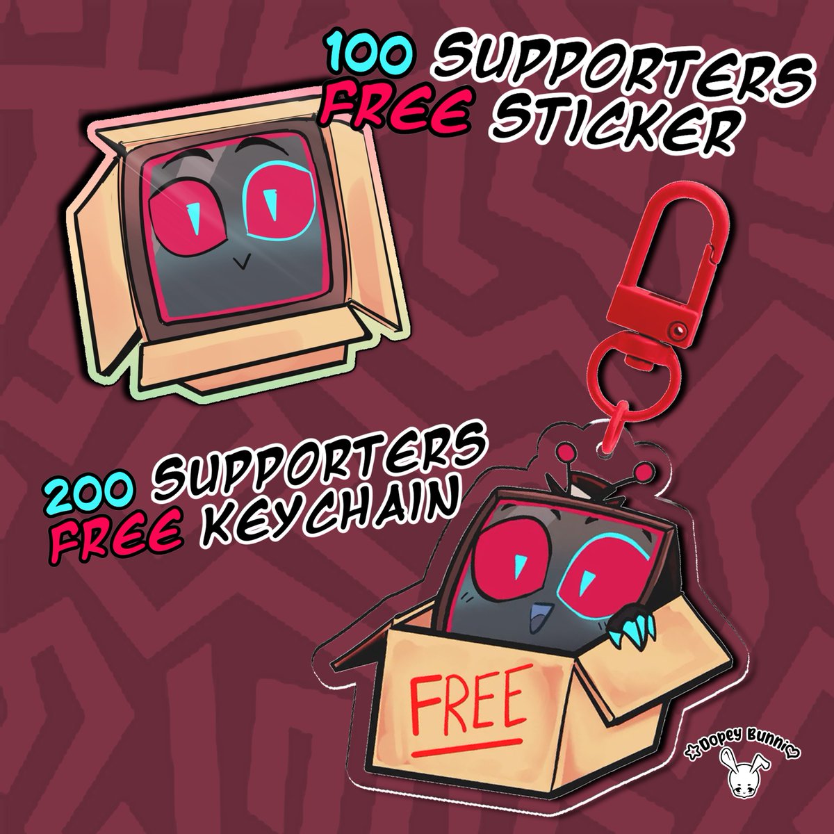 DopeyBunni_'s tweet photo. 📺CRT BOX VOX PLUSHIE RELEASE ANNOUNCEMENT📺

I've worked so hard on this and I'm so happy to finally release him
It  will come with a free sticker and keychain if we reach the goal of 200 supporters! 
Thank you so much to everyone <3

#hazbinhotelvox #crtvox https://t.co/tmye2zn2uq