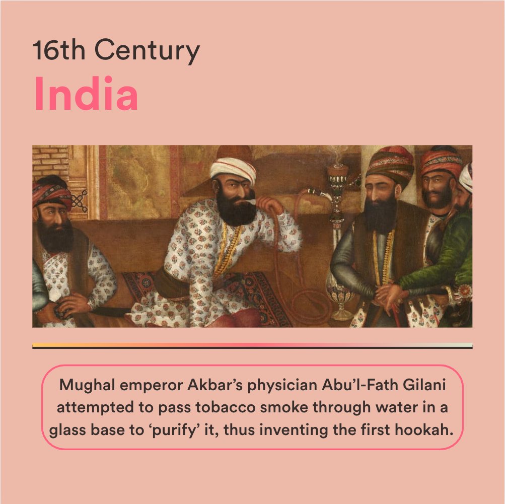 AIR__Global's tweet photo. Welcome to our ‘History of Shisha’ series, where we explore the cultural heritage, social rituals and shared experiences that continue to shape the category today.

The story begins in 16th century India, where it is believed that Emperor Akbar’s physician, Abu’l-Fath Gilani, developed an early version of the hookah during the Mughal era.

Originally designed as a new way to consume tobacco through water filtration, the shisha / hookah would go on to become a centuries-old social tradition recognised around the world.