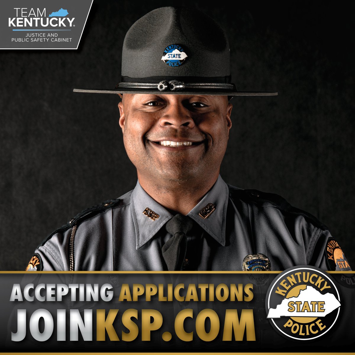 kystatepolice's tweet photo. The Kentucky State Police is more than a career; it’s a calling. With over 20 specialized branches, there’s a place for everyone to find their purpose.
Become a Kentucky State Police Trooper. Apply for Cadet Class 108 at https://t.co/iKScCeErnk https://t.co/nu6Lq3L65K