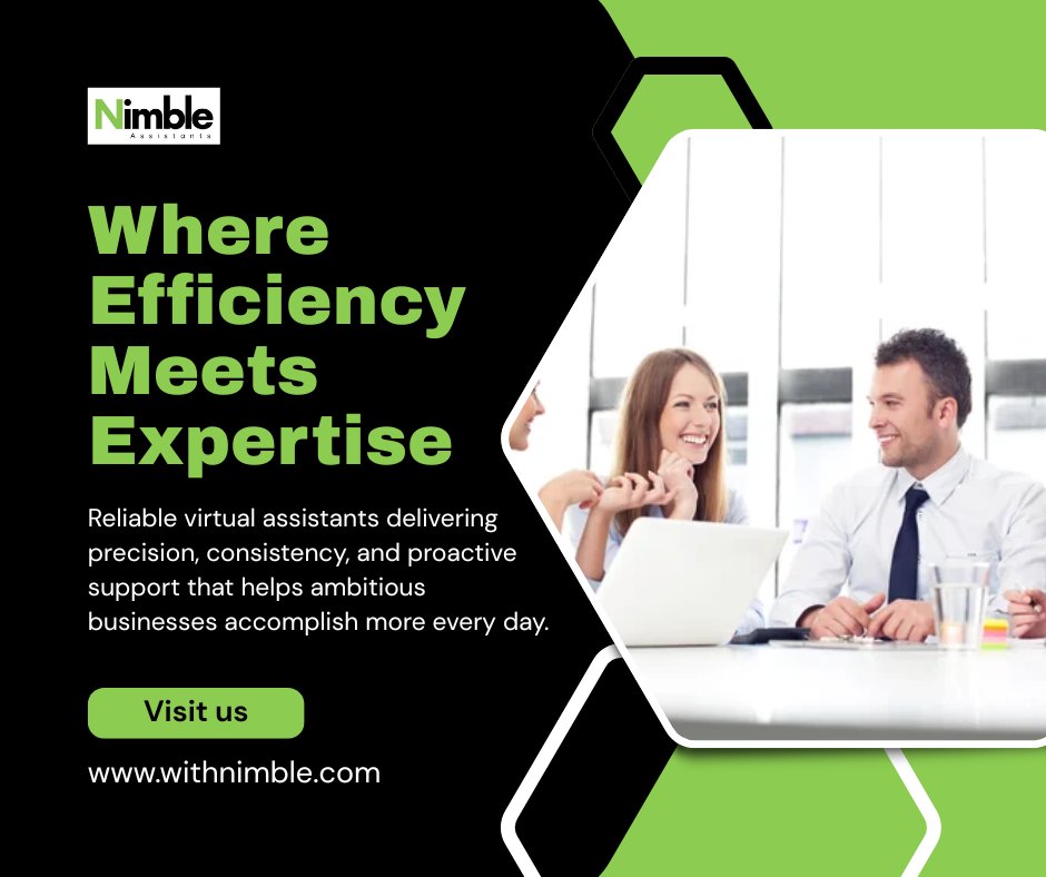 NimbleRemote's tweet photo. Reliable virtual assistants delivering precision, consistency, and proactive support that empowers ambitious businesses to operate smarter and achieve sustainable growth. 

Hire a Nimble Assistant Now!
Free Consultation: https://t.co/cWaR17g0kI

#VirtualAssistantCanada https://t.co/2oCxLwR9Sd