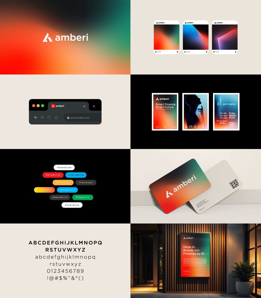 nicalo06's tweet photo. Logo design and brand identity  for amberi.
how is it with this gradient color? https://t.co/kQLsGWxBHn