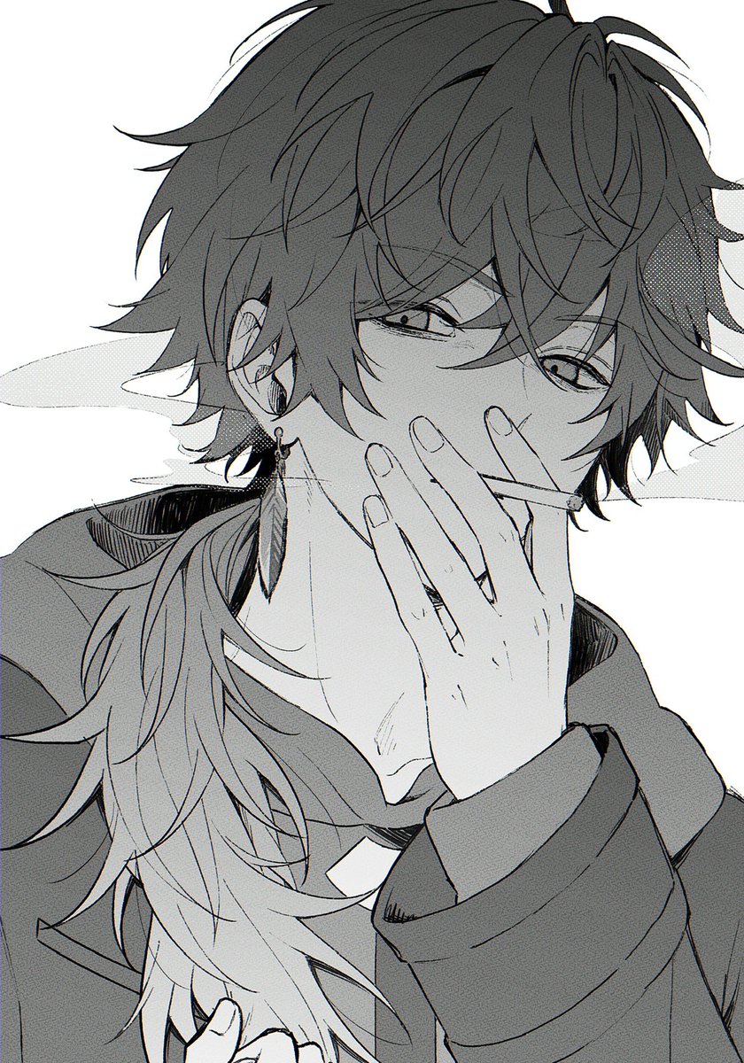 RuRiKo868's tweet photo. クズ彼氏モード好きすぎるのでボイス欲しいな〜の落描き🩶🚬
 #秘密の鍵穴 https://t.co/J6GI1BLkNa