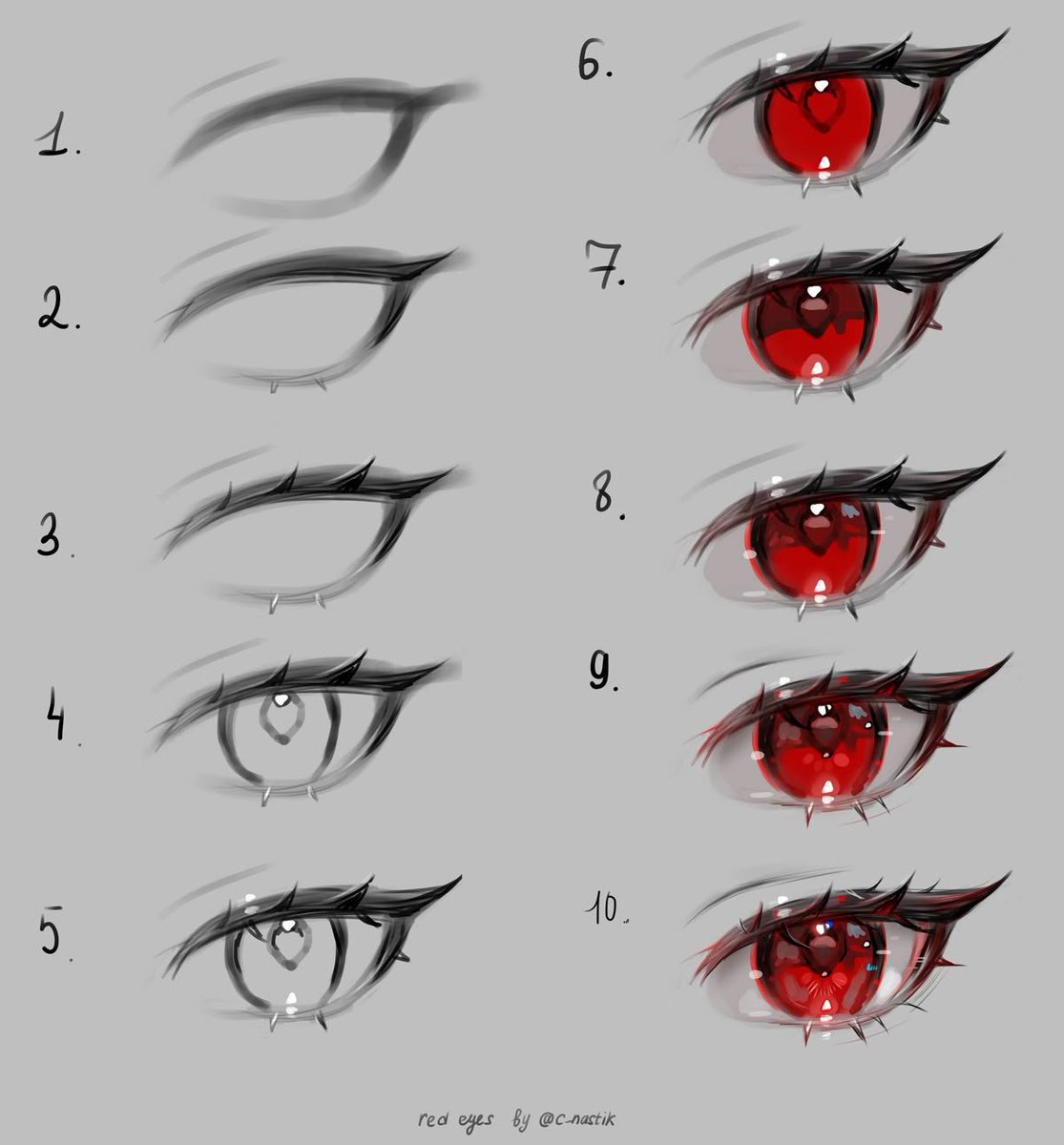 DrFonts's tweet photo. Drawing eyes step by step https://t.co/CAP3CxxchF