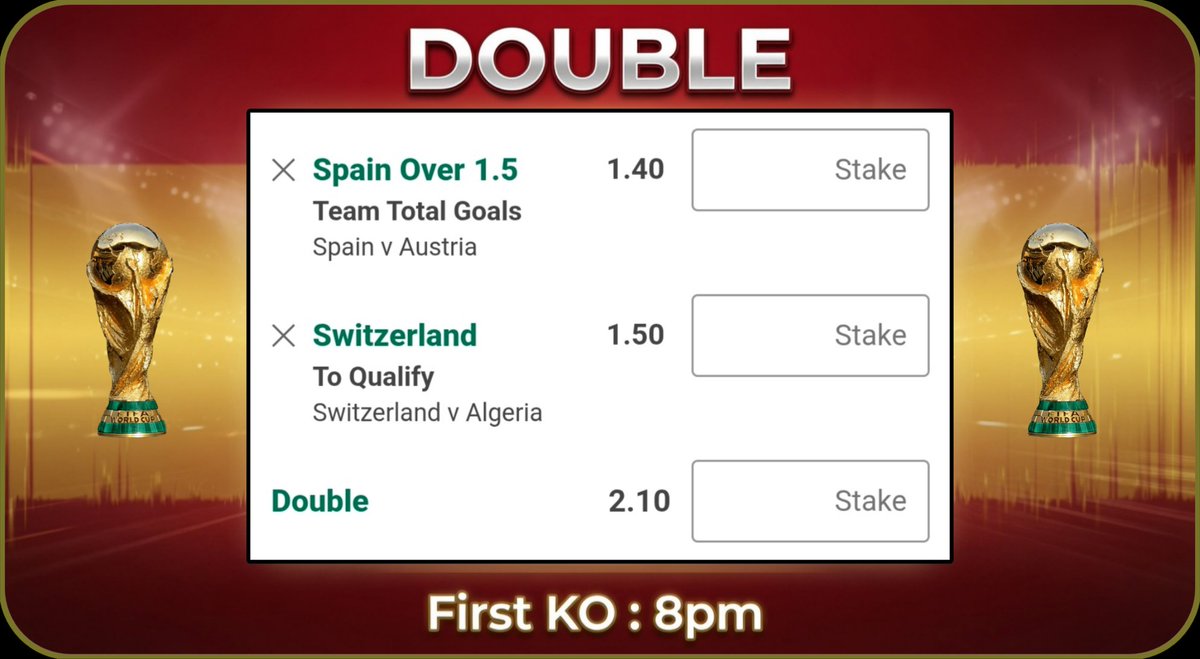 TomWhiteTips's tweet photo. DOUBLE

@ 2.10

First KO : 8pm

World Cup 🏆 https://t.co/GFAVtid1Yx