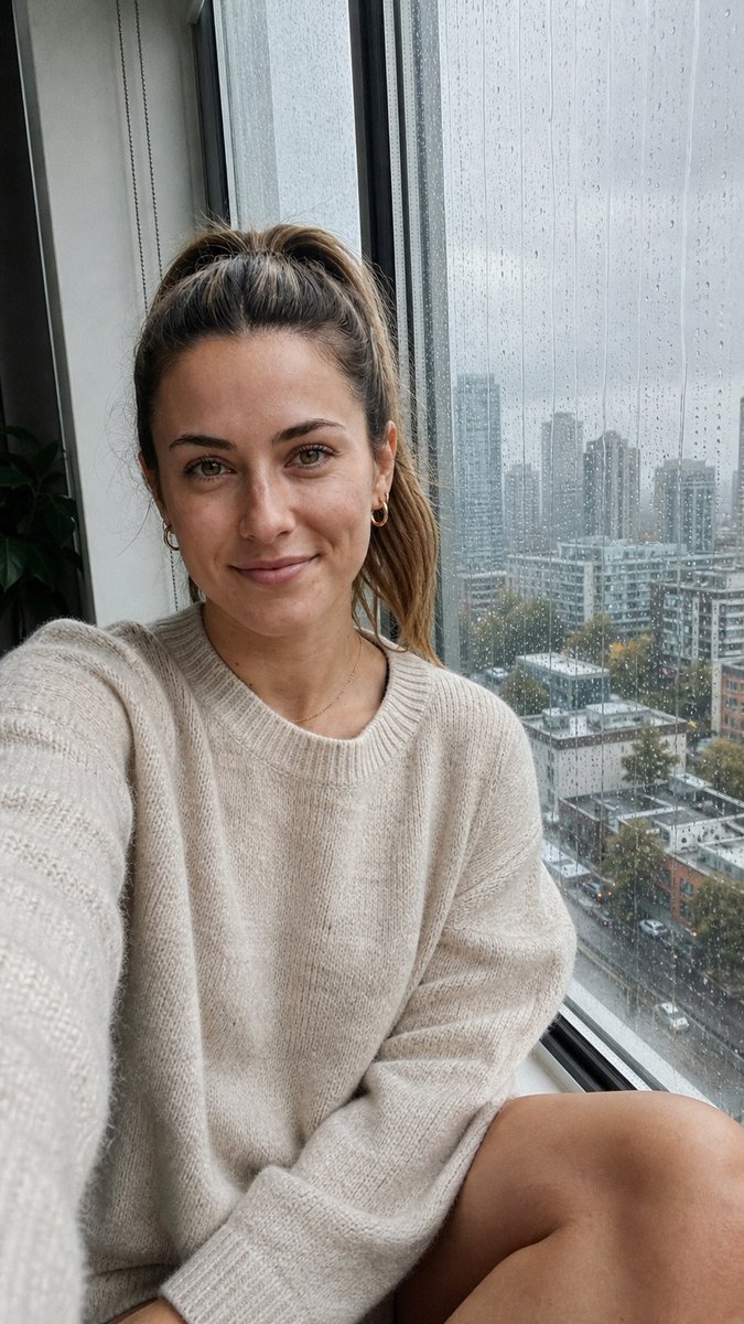 zoeworld202's tweet photo. Rainy days look pretty good from inside ☔️🧸
Cozy sweater + city views = the perfect slow morning. https://t.co/2C9FC5yCwB