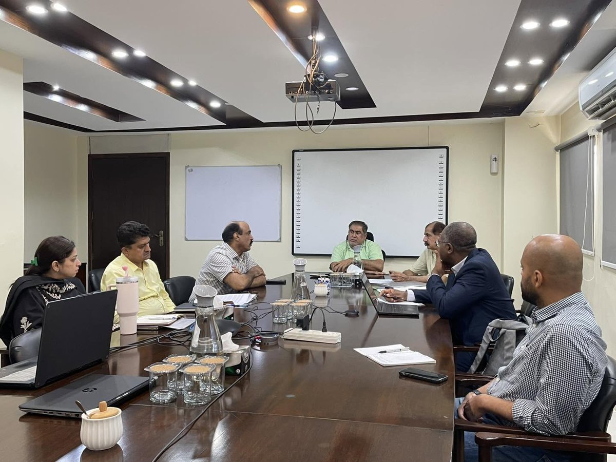 PCMUSWAT's tweet photo. A Progress Review Meeting on the Conservation of Indus Dolphin and Aquatic Fauna under the SBIP was chaired by Mr. Nazeer Ahmed Memon PC PCMU, and attended by Mr. Alphonse Emadak, Senior Environmental Specialist, World Bank, Mr. Javed Mahar, Conservator and the PCMU and PMO team. https://t.co/2rRwSDTHCJ