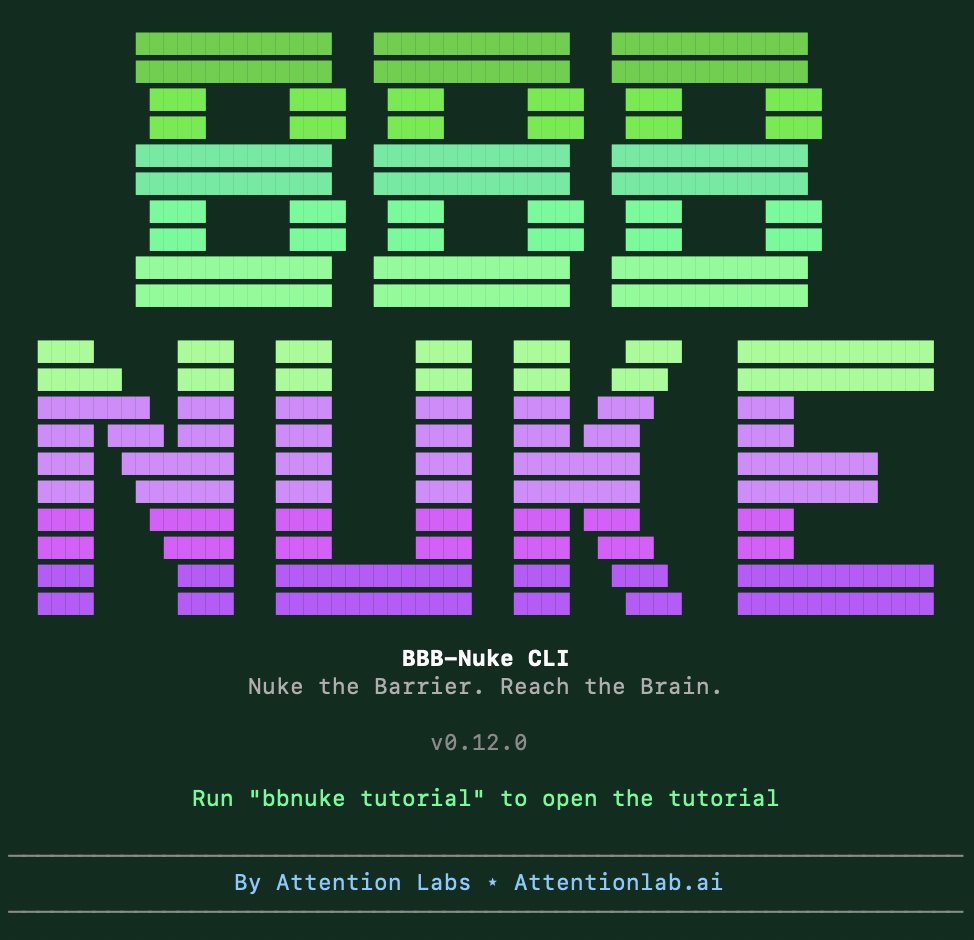 AttentionLabsAI's tweet photo. Try BBB-Nuke Today 

On Local Machine

https://t.co/WJpJyIgdfv

On Claude via MCP

https://t.co/HDSHNExhLa https://t.co/if5YR6Z61q