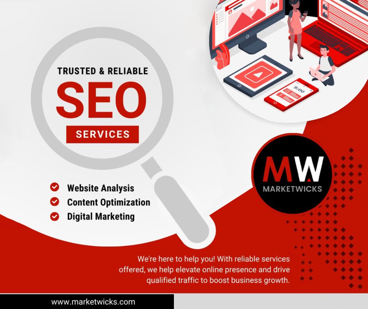 Marketwick_01's tweet photo. 🚀 Boost Your Online Presence with Expert SEO Services! 🔍📈

📩 Get in touch today and take your business to the next level!

#SEO #SEOServices #DigitalMarketing #ContentOptimization #WebsiteAnalysis #SearchEngineOptimization #BusinessGrowth  #MarketingStrategy #MarketWicks https://t.co/X5oMykQzoH