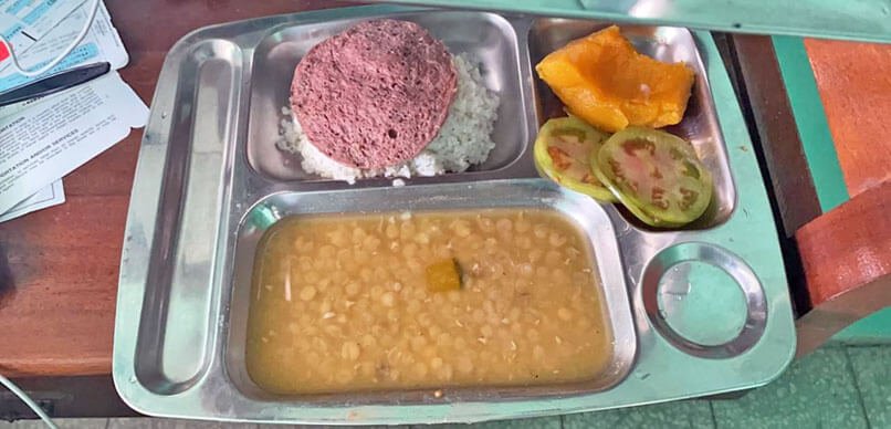 gauravsabnis's tweet photo. As Bengal BJP removes eggs from school lunches, here's an ABCD of free school lunches from the Caribbean.

Antigua
Bahamas
Cuba 
Dominican Republic

None of these are wealthy countries. There's a lot of inequality too. But school lunches, solid! 

Priorities! https://t.co/R5bjpAsGuI