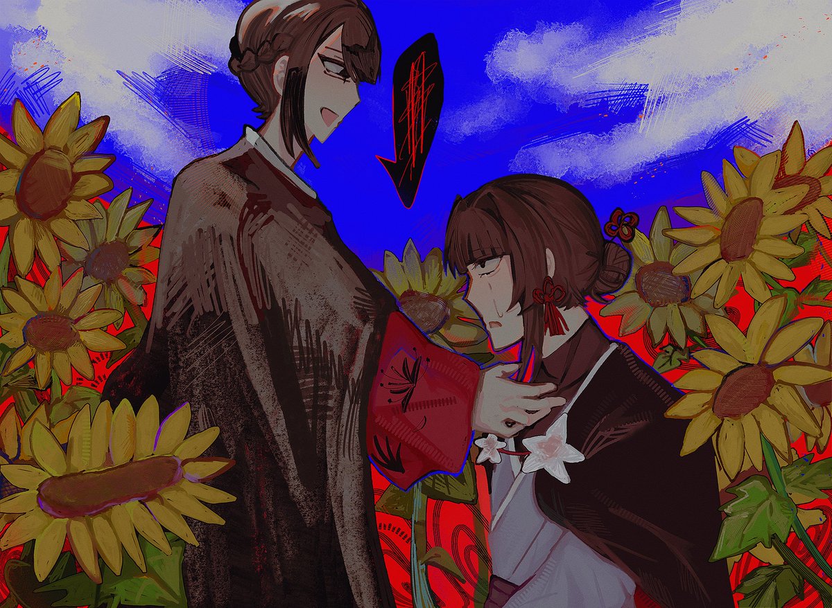 ramnedayon's tweet photo. 「夏」をテーマに描き合いした物 https://t.co/GPczRykuDq