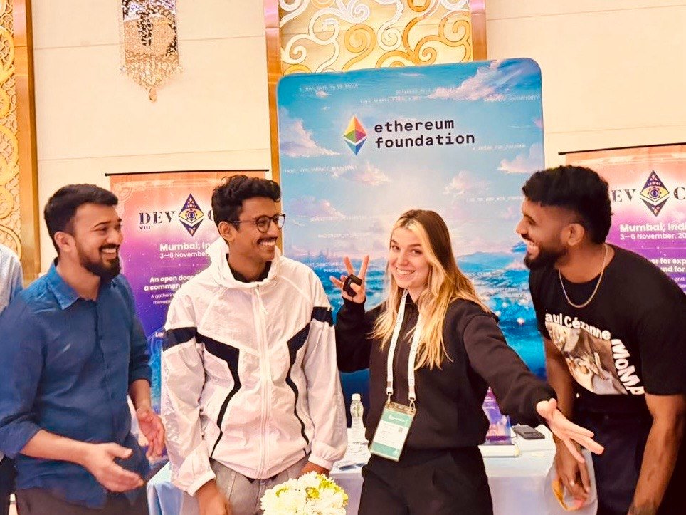 satyaki44's tweet photo. Career Update: Joining @EFDevcon India Ecosystem team 🇮🇳

Devcon is the largest Ethereum conference. This is the first time in over a decade the grand show is coming to India!

10k+ devs, researchers, operators across the globe gather each year to dive into open-source technology, meet the communities behind it, and explore related ideas.

To begin with, I’ll be taking charge of the Road to Devcon program.

Our focus this year is CROPS (Censorship Resistance, Open Source, Privacy, Security).

If you want to host a meet-up, hackathon, debate session in your institute & community aligned with the above topics, please reach out.

You’ll also see me contributing to Devcon socials, especially on the local content side.

Ethereum is the need of the hour to solve a series of global issues.

Throughout my 5 years in crypto, I’ve always worked with Ethereum aligned projects across L2s, Liquid Staking, Rollup SDKs, Cross-chain infra, Data Storage & Re-staking.

My respect, love & loyalty towards Ethereum motivated me to take up this job so that I can make Devcon happen for my countrymen & introduce them to the world of Ethereum, Self-Soverigenity, Privacy & Permission-less technologies. 

Thanks @denverjude, @candufaz for supporting me throughout and @nethan_eth for trusting me to do something larger than life!

If you have any suggestions on how to make Devcon a fulfilling experience for all, content we should create, speakers to invite, topics to include, communities to partner with, feel free to spam my DMs :) 

Let’s create the best ever Devcon togETHer! ⟠