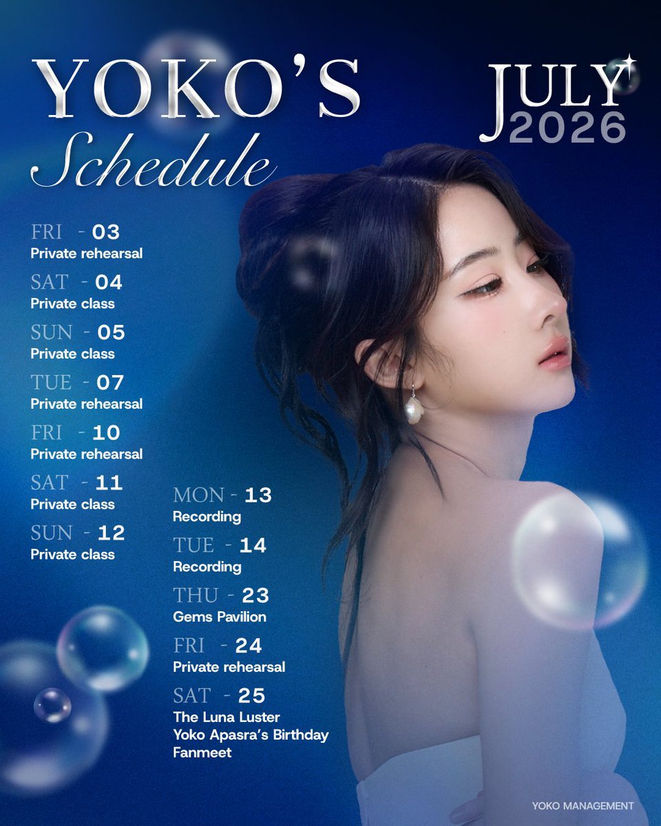 RABJOBKA_TH's tweet photo. Title: #YokoApasra’s July2026🫧
Client: Yoko Management
Scope of work: 3-grid &amp; full graphic
.
💙Contact for work: https://t.co/1C2GNhwLLC
.
#RABJOBKAรับจบค่ะ #YokoManagement #กราฟิก 
==========
✉️ rabjobka.ae@gmail.com
☑️ https://t.co/1C2GNhwLLC
📞 NATTY 091-849-0355 https://t.co/98DrEeqeeF