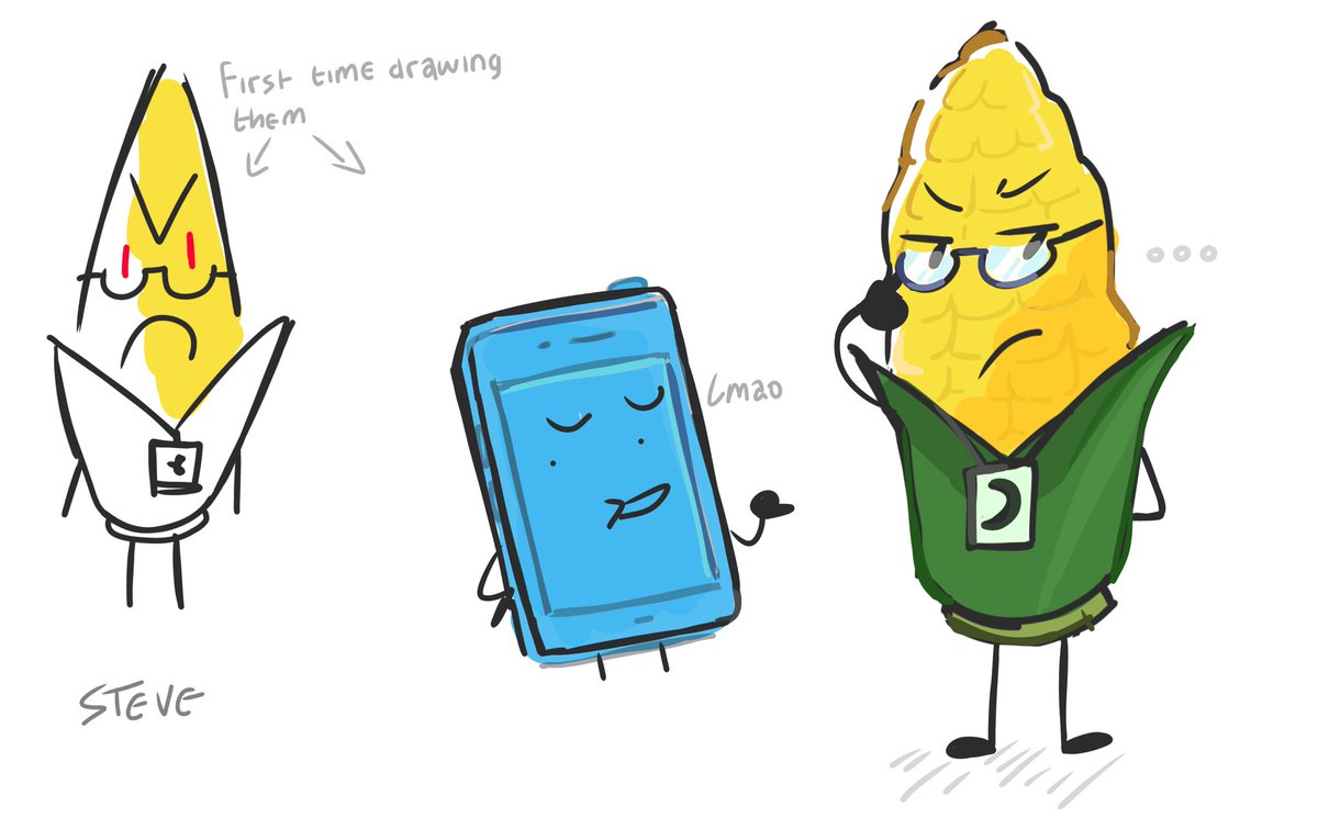 YarnLatteum's tweet photo. I tried drawing Steve cobs https://t.co/J7pZc6q47U