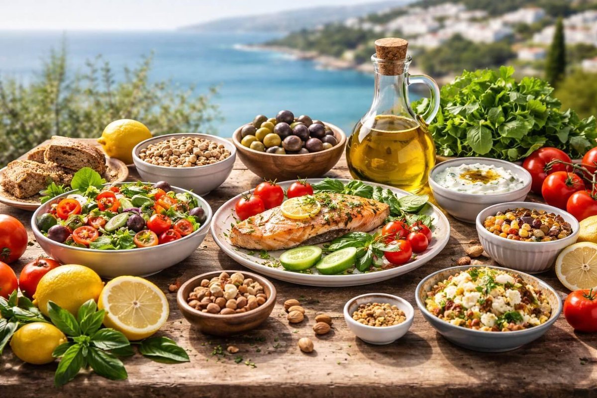 Tulip__Lady's tweet photo. Nutrition trends come and go.
The Mediterranean diet keeps showing up in research year after year for one simple reason: it works. 🫒🐟🥗

#MediterraneanDiet #HealthyLiving #Wellness https://t.co/LZLoCNYd0B