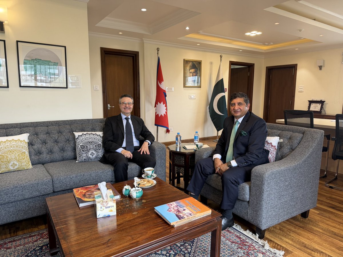 abrarhashmi88's tweet photo. Received yesterday at Chancery, my friend H.E Mr. Claudio R Gabaglia Lins, new Amb of Brazil to Nepal. Amb Claudio Lins has served in Pakistan as Brazil envoy (2015-2020) when i was also (DG Protocol) at @ForeignOfficePk . We exchanged views on matters of mutual interest. Wished him every success for a productive and fulfilling tenure in Nepal. @BrazilNepal @PakinBrazil