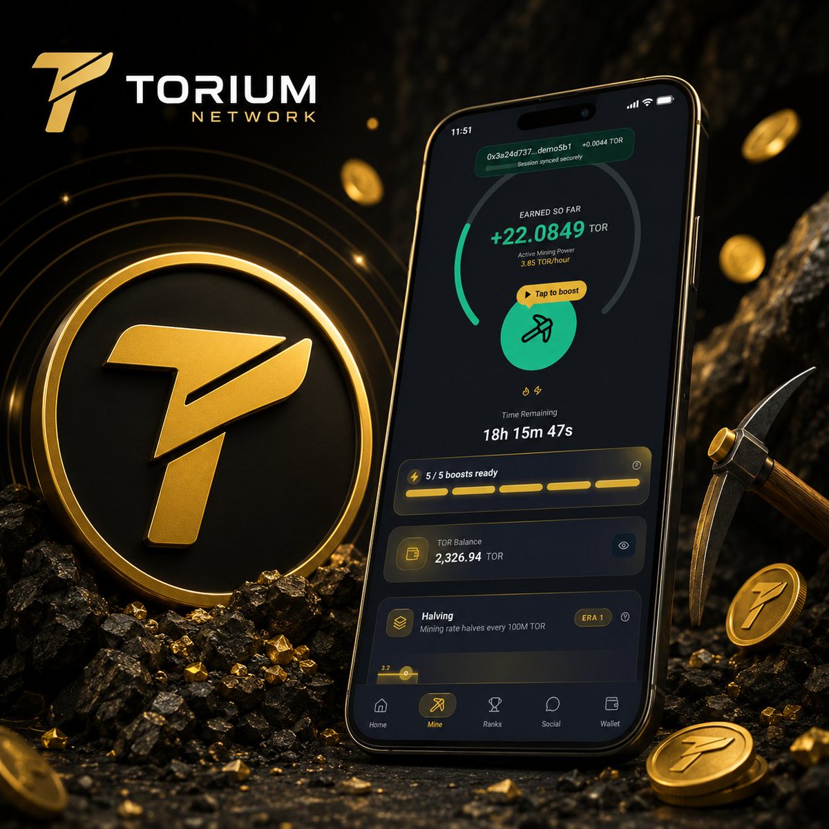 djmllssnHQ's tweet photo. 🚀Welcome to my @ToriumNetwork community!

This account is dedicated to sharing:
⛏️Torium updates
📢Official news
💡Mining tips
🌍Web3 insights
🔥Community content

📲Join my Telegram:
https://t.co/NxtdhsEk90

Start mining $TOR:
 https://t.co/1s1qG307Mj

Let's grow with Torium https://t.co/Rwvh8Lydu1