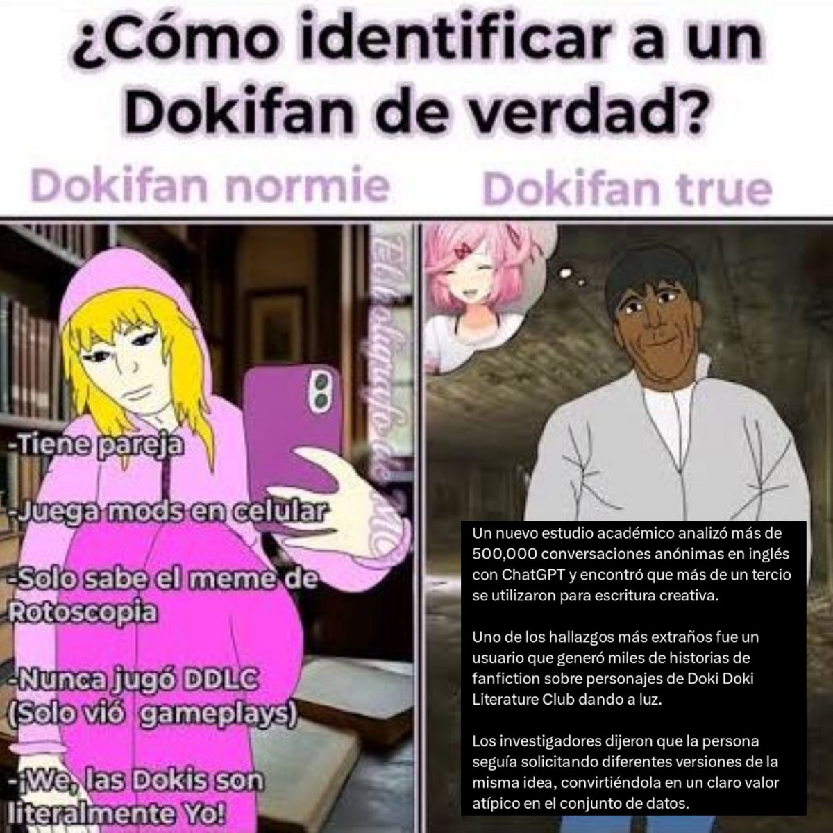 ElBoligrafoDeMC's tweet photo. ¿Siempre es un fan de Natsuki? 🤔

#DDLC #memes #DokiDokiLiteratureClub https://t.co/ZjbB164p4n