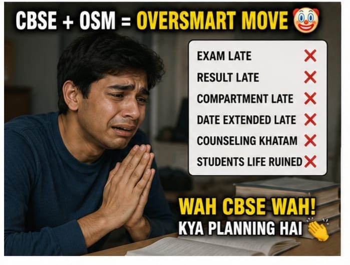 KantMansi64742's tweet photo. That's enough @cbseindia29!

First of all it's you fault and now we suffer.

Shame on you CBSE!!!! Have you already decided to waste our year
#CBSEOSMSCAM #CBSE #reevaluation #reevaltuationresult @cbseindia29 @GenAzaad @abplive @ABPNews @aajtak https://t.co/qYfIJD3aXq
