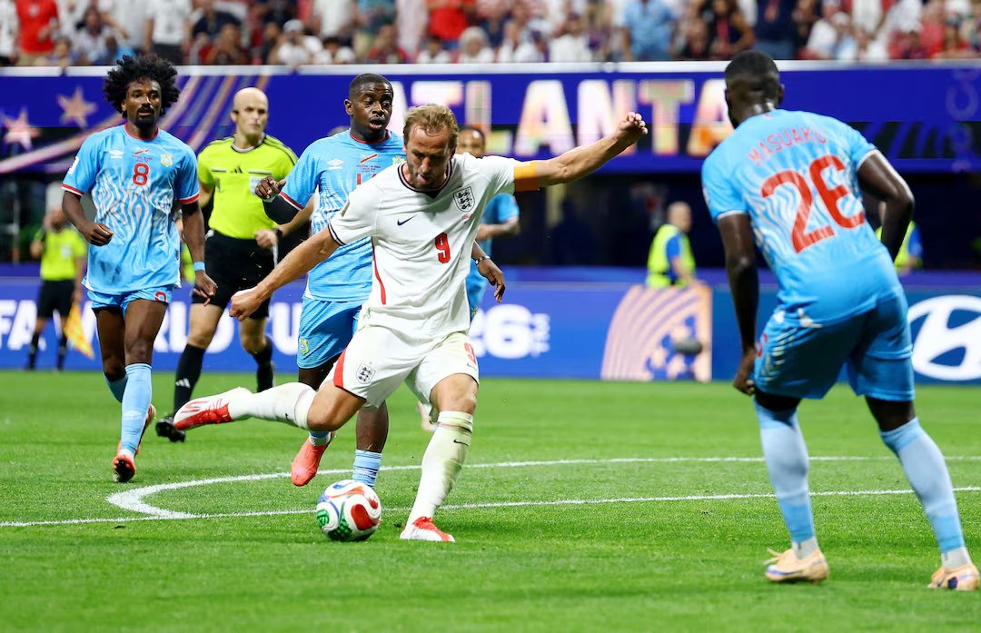 WoodleysTeasers's tweet photo. Last night @HKane scored twice against DR Congo. Can you name the 2 other African nations that he has scored against in the World Cup?
#ENGCOD 🏴🇨🇩 https://t.co/Irp5ntNv92