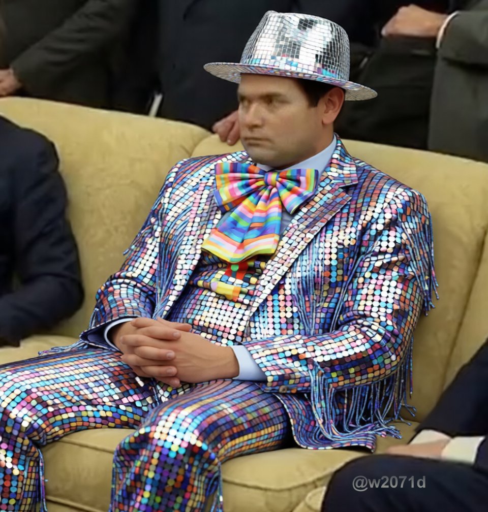 w2071d's tweet photo. Marco Rubio Is Now In Charge Of National Disco Day. It's observed annually on July 2.🧐🪩🕺🫢😂🤣🫣 https://t.co/2aVLUohkVx