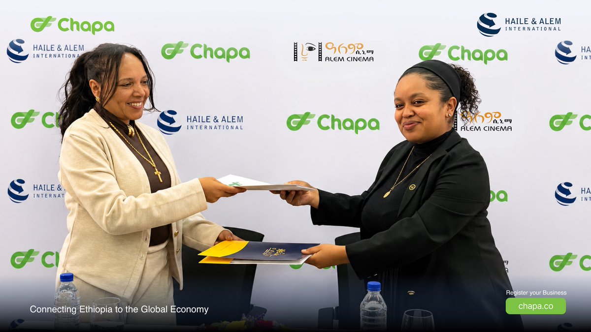 Chapa_ET's tweet photo. We’re proud to partner with Alem Cinema and Haile &amp; Alem International to bring fast, secure, and seamless digital payments to one of Ethiopia’s leading entertainment and hospitality brands.

Together, we’re making every payment experience simpler, faster, and more convenient. https://t.co/MQmiSZ1j6J