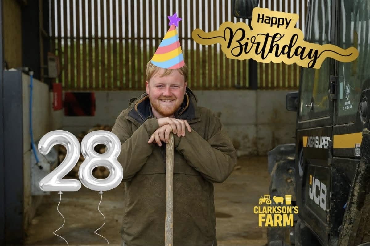 ClarksonsFarm1's tweet photo. Happy Birthday Kaleb!!🥳🍻 https://t.co/djZpDHm9dE