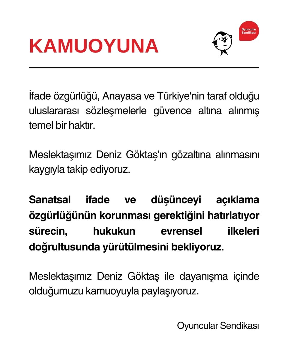 oyuncusendika's tweet photo. Kamuoyuna.

#denizgöktaş https://t.co/MFmyUlCZ10
