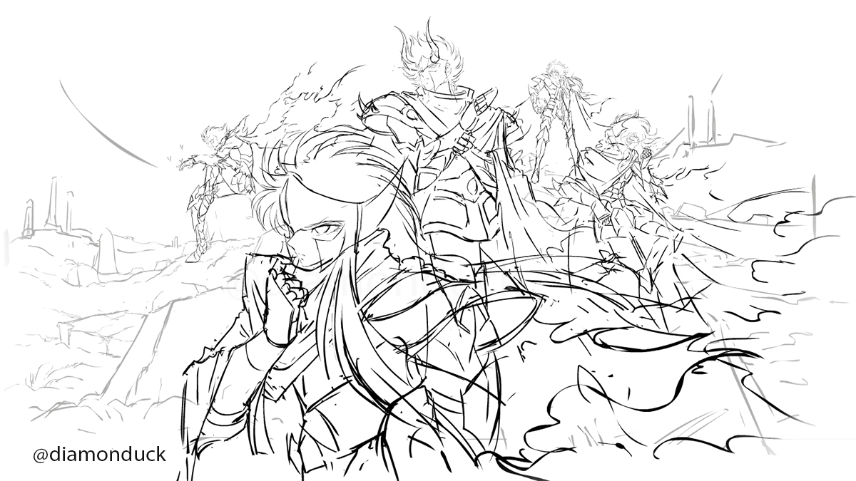diamonduck2026's tweet photo. 月下复活的冥衣圣斗士♒️♑️♓️♋️♊️🌕🦋🦋
#聖闘士星矢  #SaintSeiya40th https://t.co/TSOdaEhOhe