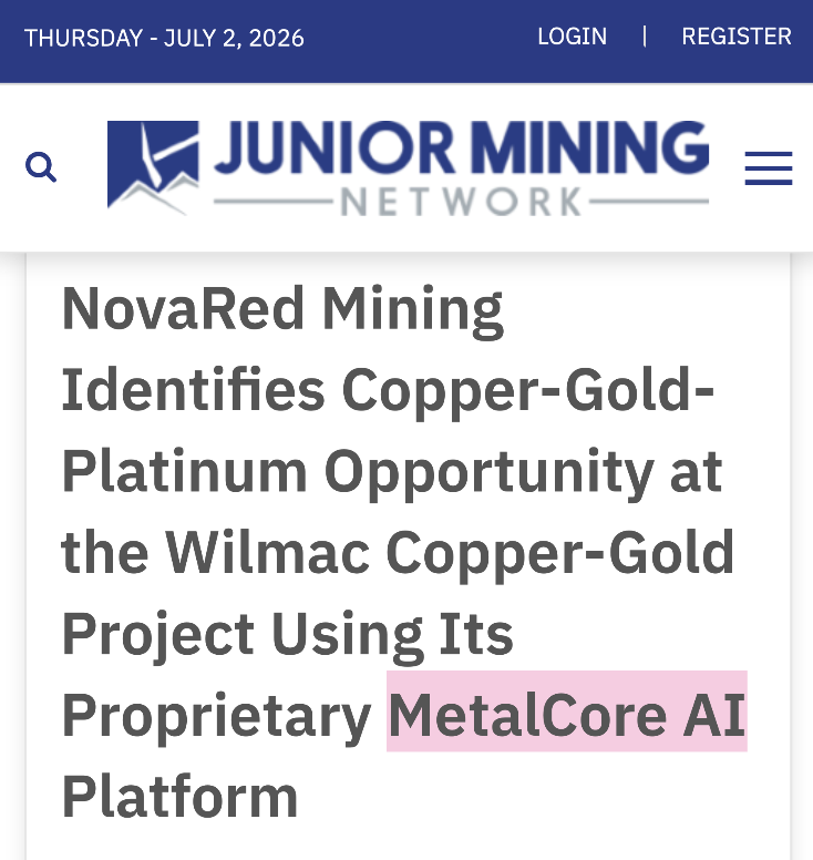James9678873804's tweet photo. THIS UPDATE REINFORCED MY BULL CASE FOR NovaRed Mining Inc

Today's news wasn't just another AI announcement-it showed that NovaRed Mining is using technology to improve the probability of making a meaningful discovery before the next drill program even begins

MetalCore AI reanalyzed decades of historical exploration work by integrating 10 known mineral occurrences, 19 historical assessment reports, 38 regional geochemical samples, historical mining records, regional geology, and aeromagnetic data into a single exploration model

That analysis identified a brand-new Copper-Gold-Platinum target that had not previously been recognized. 
Even more encouraging, the AI highlighted 5 coincident geological indicators pointing to the same area while confirming copper soil values reaching 1,125 ppm Cu.

To me, that's what makes this news important 
NovaRed didn't acquire another property or spend millions on a new exploration program-it extracted additional value from data it already owned and created another high-priority target for follow-up work

The company already controls 39,726 acres, has 3 drill-ready targets, and recently strengthened its AI capabilities with the appointment of Dr. Olamide Oladeji, whose background in applied AI, robotics, and geospatial analytics fits perfectly with MetalCore's long-term strategy

Every new high-quality target improves the chances of a meaningful discovery 
That's exactly why this update reinforced my bull case for $NRED

 Just notes
