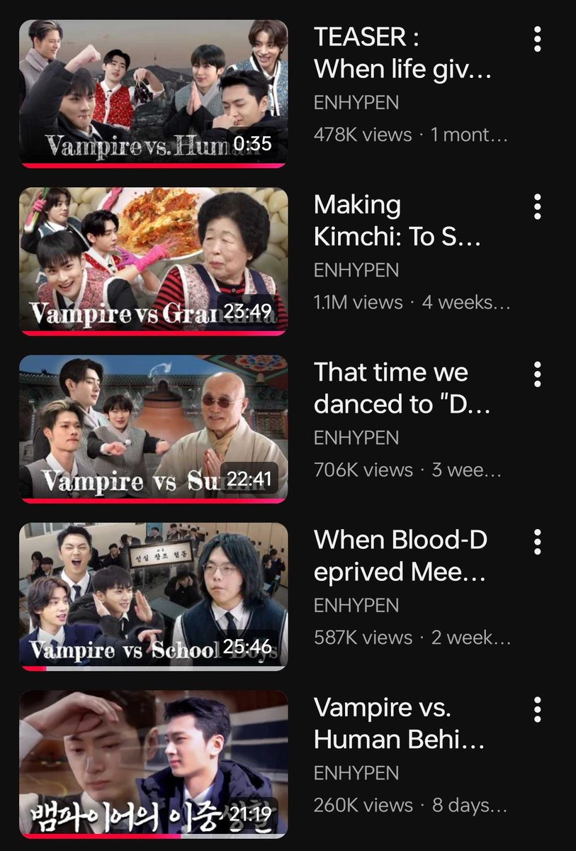 wonniesgardn's tweet photo. so we got:
Vampires vs humans. 
Blood diary. 
Eat sleep endive in melbourne. 
and now an en o'clock spinoff?? 

oh enhypen are really doing the most to keep engene entertained, I'm so grateful. 🥹🥹 https://t.co/9AkLkNeJiq