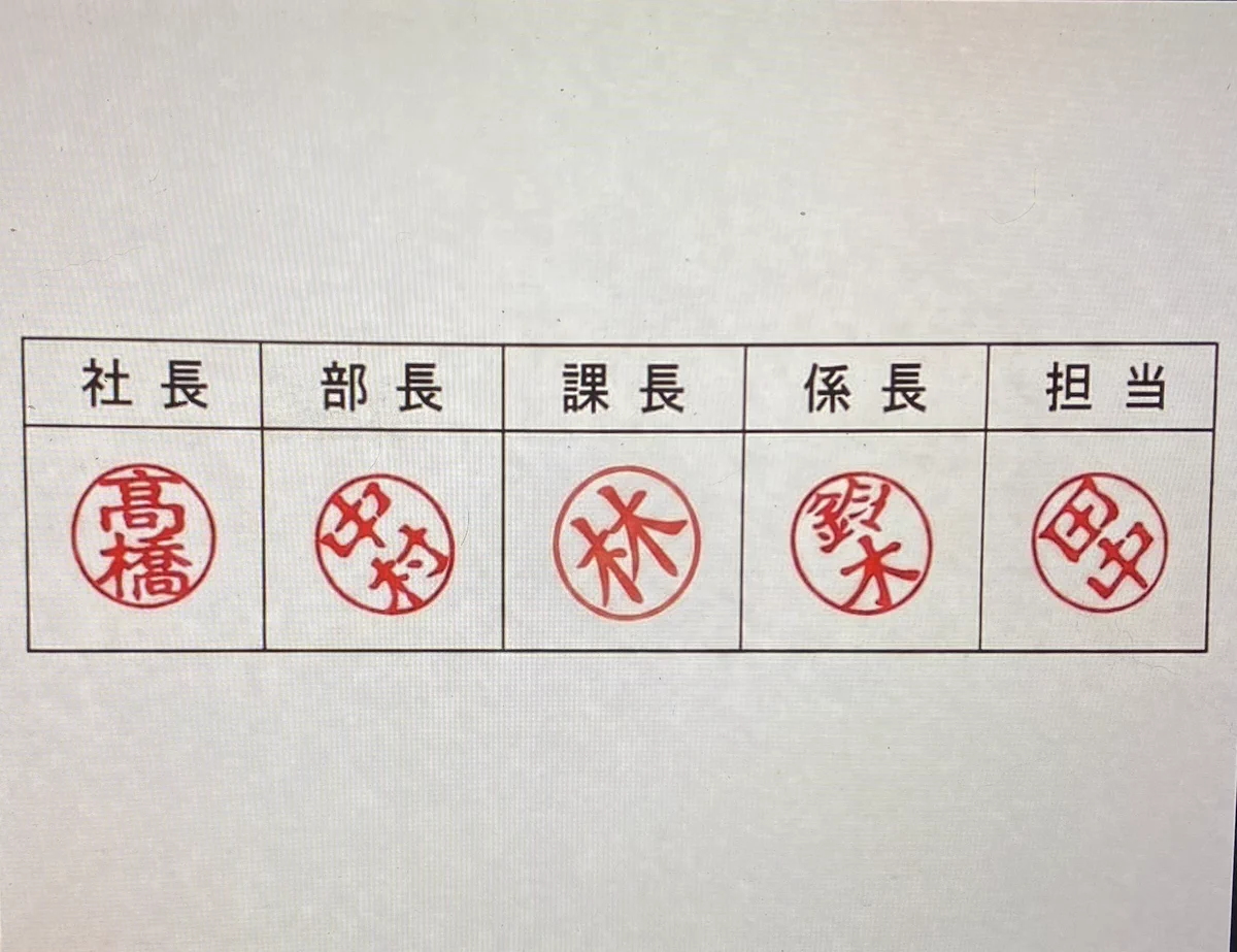 お辞儀ハンコ いつから