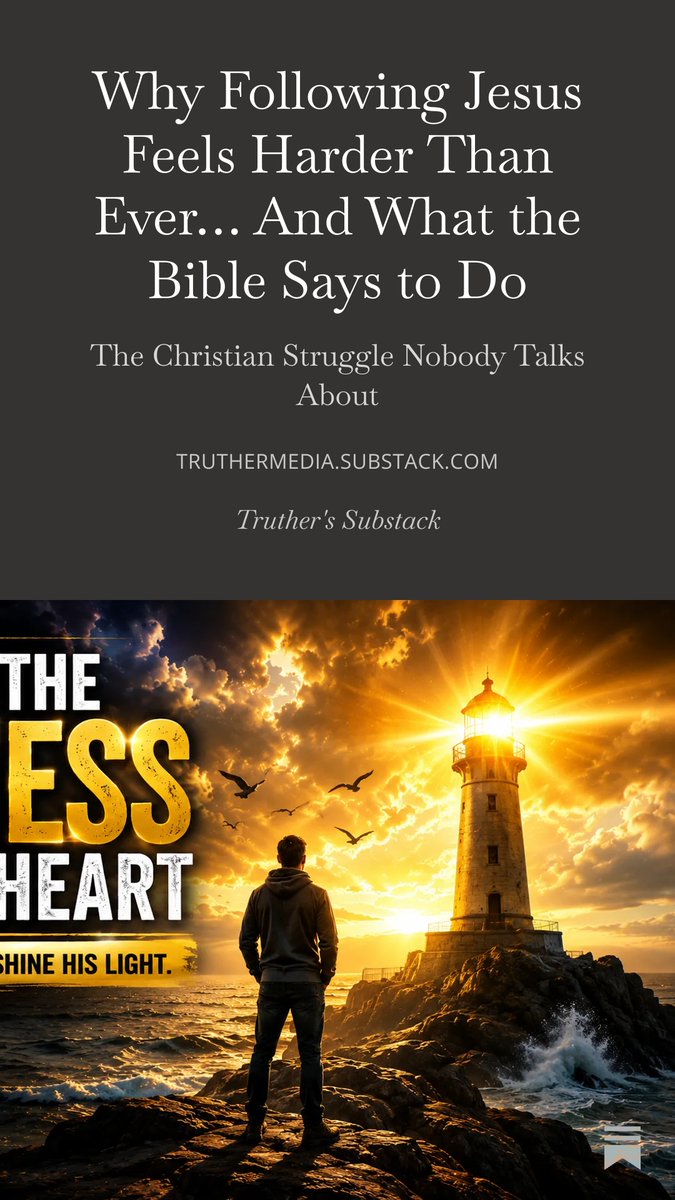 SethLarrabee's tweet photo. 💥✝️ Lately I've noticed something...

The more I scroll, the easier it is to let the darkness of this world steal my peace.

But Jesus never called us to live that way.

How do we stand for truth without becoming angry, cynical, or bitter?

I wrestled with that here:

https://t.co/PkQ0OVfU46