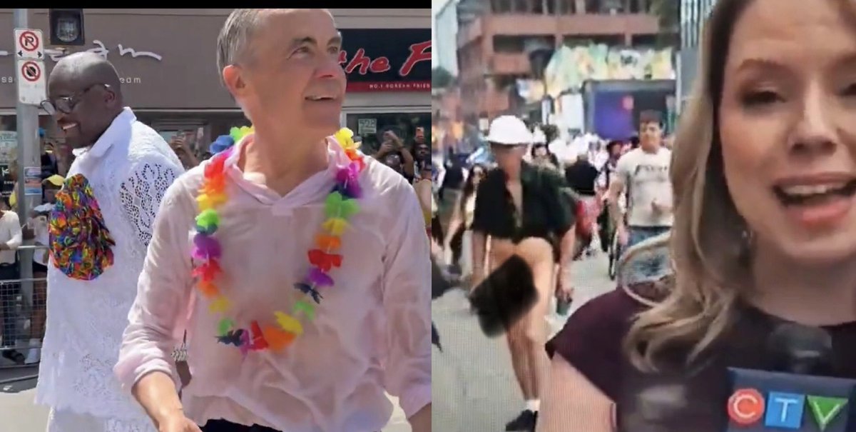 myabradshaw78's tweet photo. Mark Carney still has not condemned Indecent Exposure that happened at Toronto’s Pride. So does that mean protecting the children was a lie and it’s perfectly fine for grown men to expose themselves and breaking the law in Canada isn’t a big deal?? https://t.co/dy5rCzhIRc
