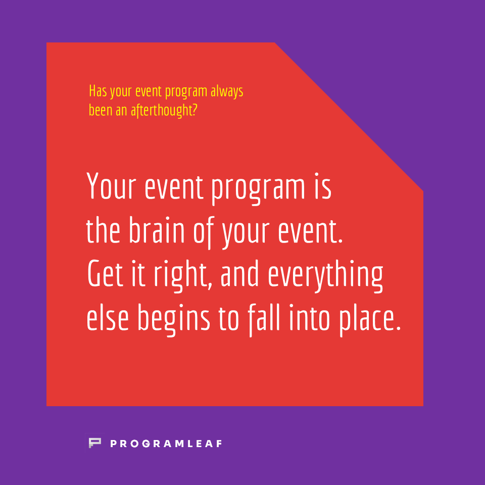 programleaf's tweet photo. Your event program is not just a handout.

It is the brain of your event. It’s the foundation that determines timing, flow, guest experience, and how smoothly everything runs. 

Get this right, and everything else becomes significantly easier. https://t.co/B5sttIDpaT