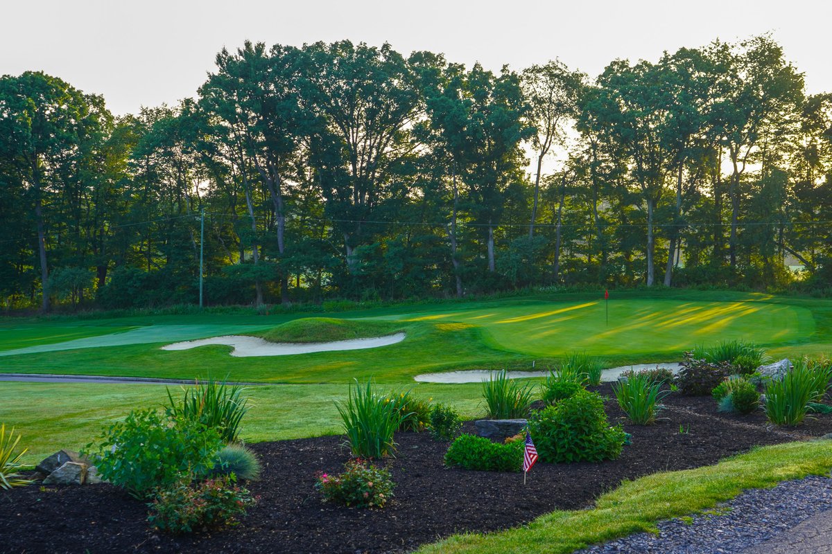 AJGAGolf's tweet photo. Rise and shine ☀️

The field is back on the course for the second round of the #ToftreesJAS. https://t.co/eBBWPiYJM0