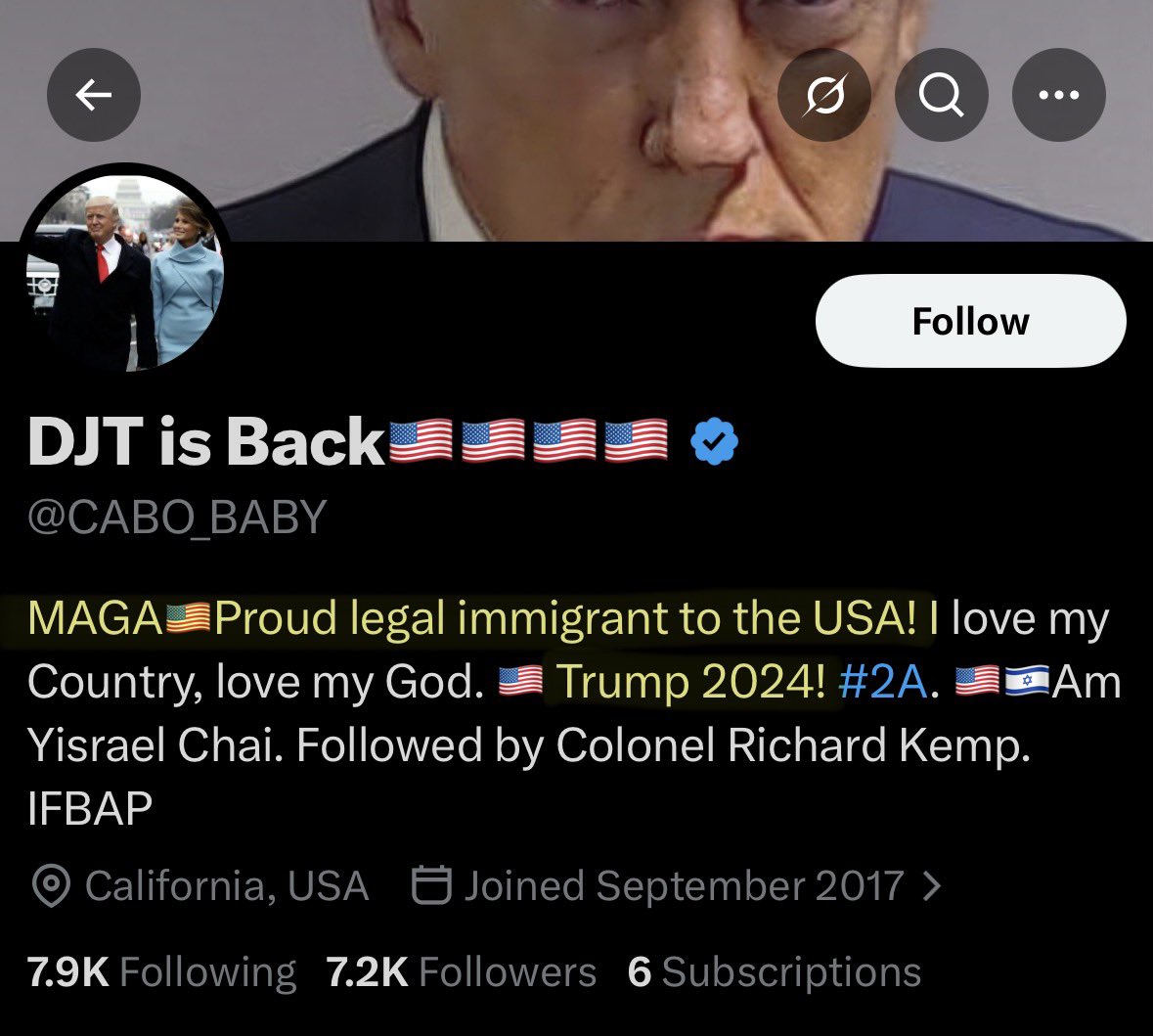 kingDev4ever's tweet photo. @CABO_BABY @MorEdge_Insight You have “MAGA🇺🇸Proud legal immigrant to the USA!” and “Trump 2024!” as if the Far Right Conservative Party probably would deported you back to wherever they want you to, whether you’re a legal immigrant or an illegal immigrant #ironic https://t.co/lApMS9XQY1