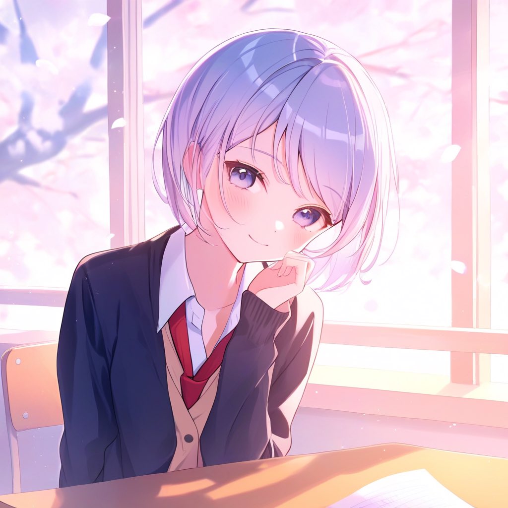 Kuroria_AI's tweet photo. えへへ♪

切っちゃった！

#AIart #オリジナルキャラ #ルナ #ボブヘア #イメチェン #学校 #朝 #笑顔 #可愛い #日常 https://t.co/H7PEjvmaMM