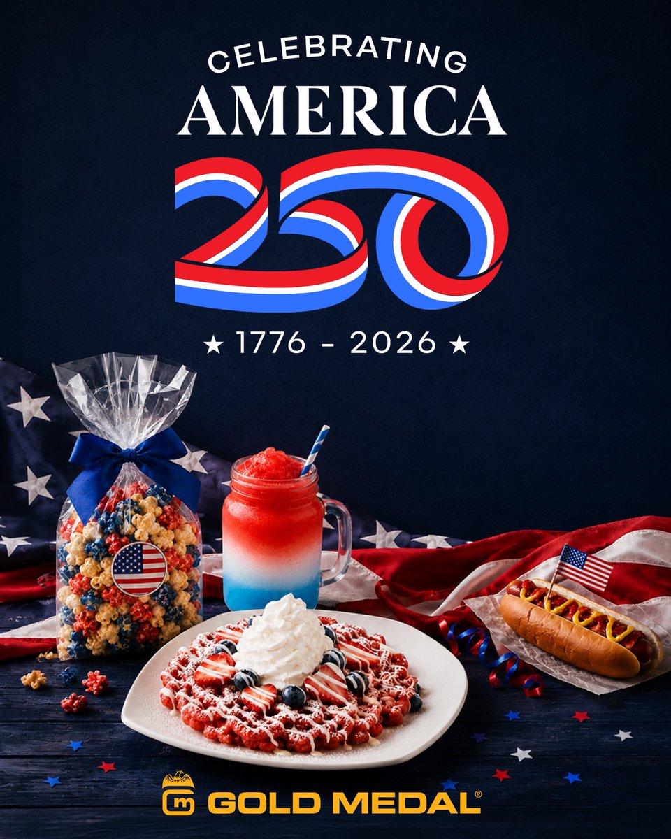 GMPopcornFan's tweet photo. The Gold Medal offices will be closed today, 7/3 for the Independence Day holiday. We wish everyone a safe, happy, and delicious celebration!
#4thofJuly #IndependenceDay #Amercia250 #funfoods #FunFoodAuthority https://t.co/aJdqDy9iTF