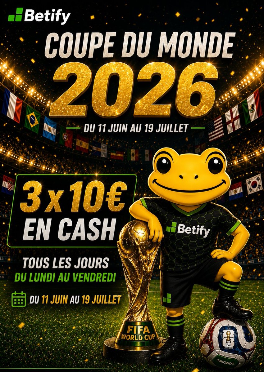 BetClem_'s tweet photo. 🎁 JEU CONCOURS 🎁 3X10€ 💸 EN CASH À GAGNER CHEZ BETIFY!🟢

POUR PARTICIPER :
👉 FOLLOW @BetClem_ &amp; @Betify
👉 LIKE ❤️ + RT ♻️ CE POST 
👉 Commente ton pseudo 💬

Inscris-toi ici 👇
https://t.co/DaTf90iBoC
🎁 50% de ton 1er dépôt offerts +10€ en cash

⏳ TAS demain à 14h00🕛 https://t.co/AsgX0H3aCO